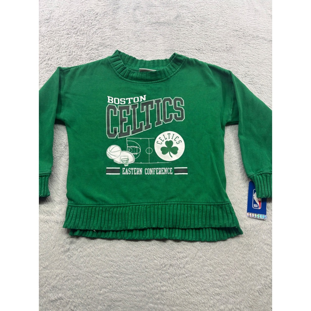 NBA Boston Celtics Kids Green Graphic‎ Sweatshirt Eastern Conference Size 6/6X